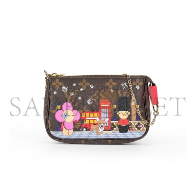 LOUIS VUITTON COATED CANVAS XMAS VIVIENNE IN LONDON MINI POCHETTE ACCESSOIRES M45906 (15.5*10.5*4cm)